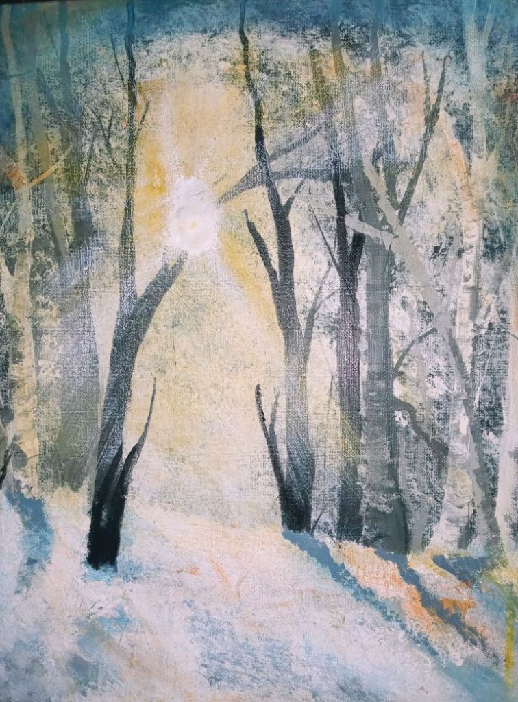 a forest painting by Artist Cheyenne Leo #art #drawingtips #pencilart #drawing #tipsandtricks #create #diy #pencilart #sketchart
